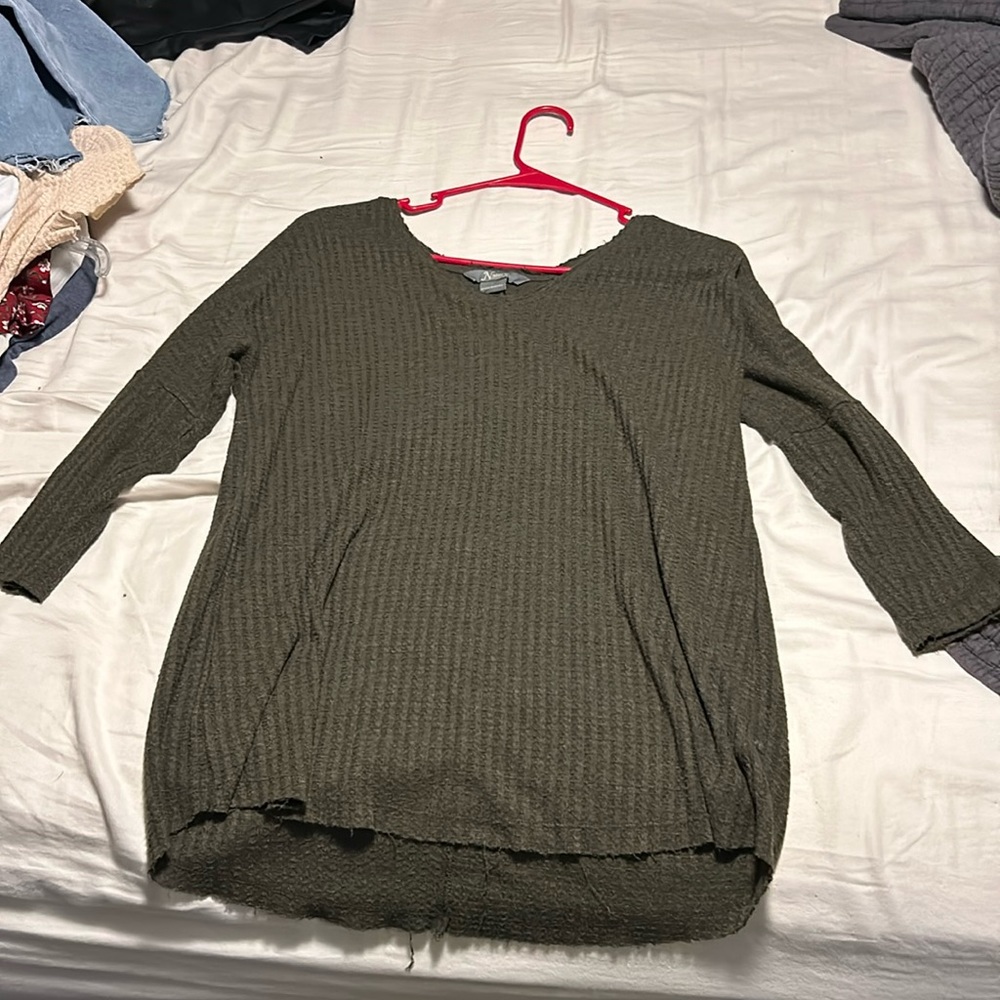 Dark green long sleeve dress shirt